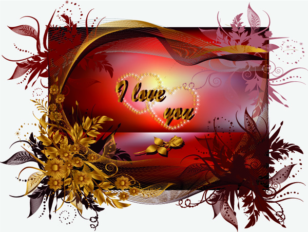 free vector Special valentine day greeting card vector